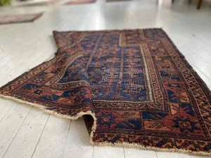 Square Baluch Prayer rug, 3x4 — Weft & Wool